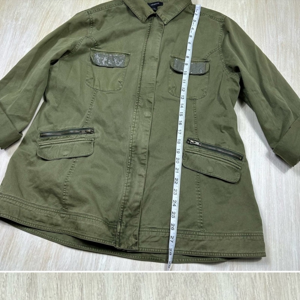 Torrid Olive Utility Jacket - Picture 2 of 6